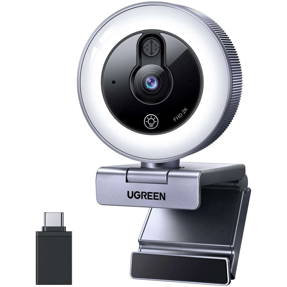 UGREEN 65857 USB HD Webcam with Ring Light