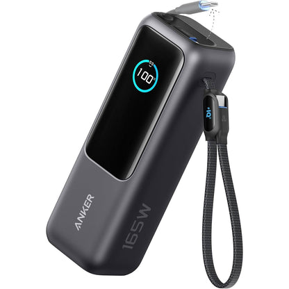 Anker 25000 mAH Power Bank with Built in Retractable Cable 165W