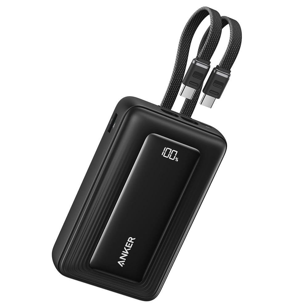 Anker Zolo Power Bank 20K, 45W, Built-In Dual USB-C Cables A110M