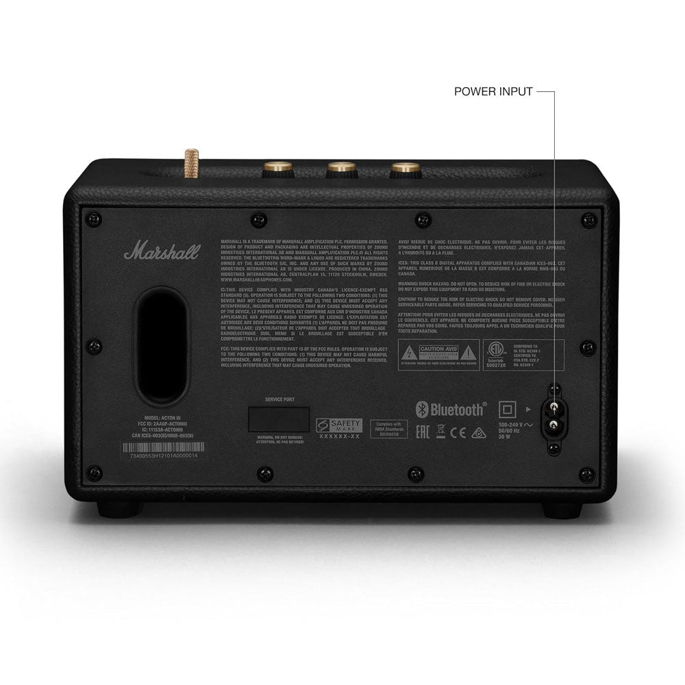 Marshall Acton III Bluetooth Speakers Black