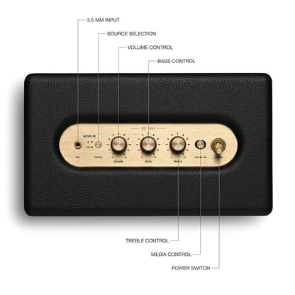 Marshall Acton III Bluetooth Speakers Black