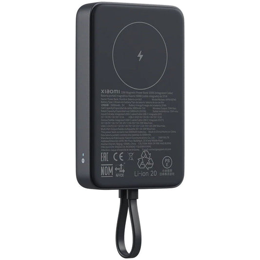 Mi 10000 mAh Magnetic Power Bank with Integrated Type C Cable 33W