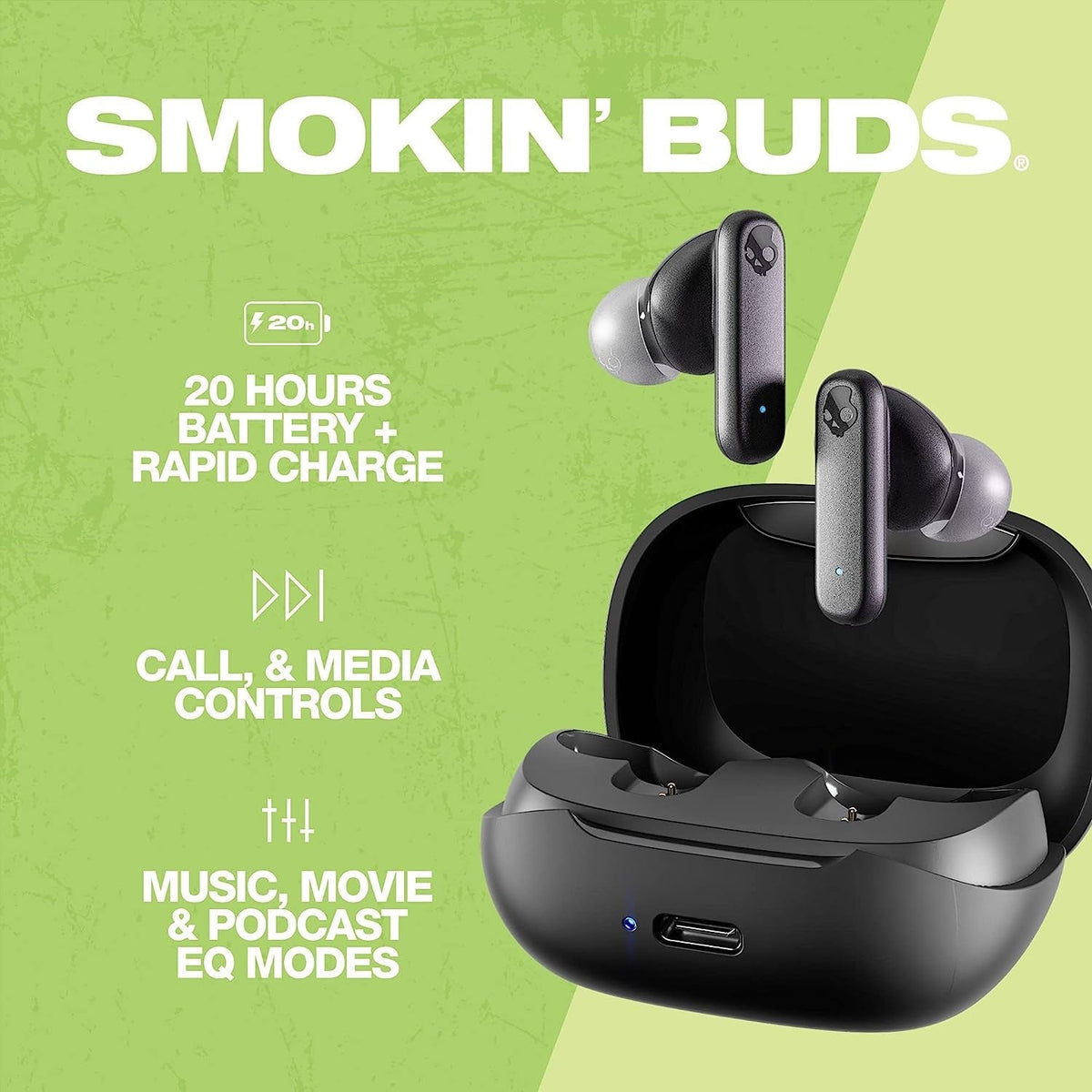 Skullcandy Smokin Buds Bluetooth Buds True Black