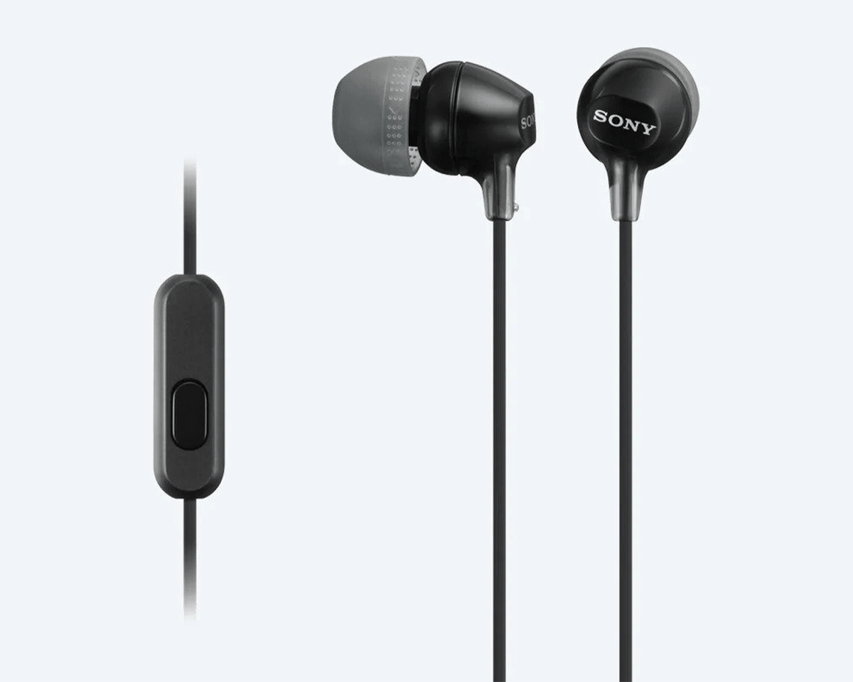 Sony In-ear Headphones with Mic  MDR-EX15AP Black