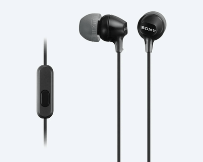 Sony In-ear Headphones with Mic  MDR-EX15AP Black