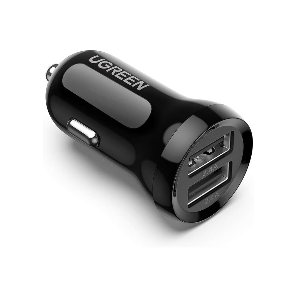 UGREEN Dual USB Car Charger 24W Black 50875
