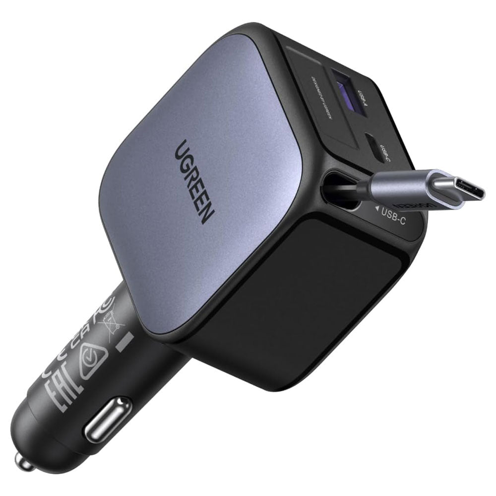 UGREEN EC602 Retractable Multi Car Charger 60W
